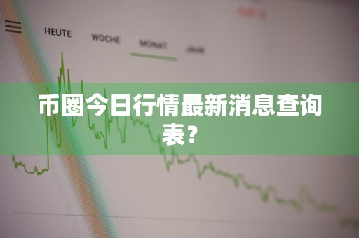 币圈今日行情最新消息查询表？