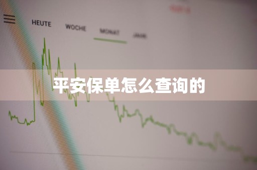 平安保单怎么查询的