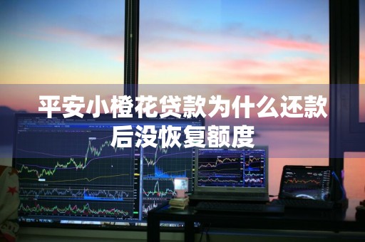 平安小橙花贷款为什么还款后没恢复额度