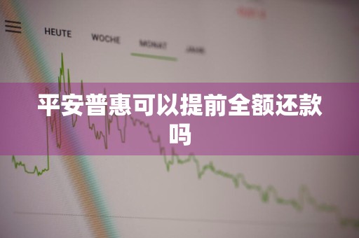 平安普惠可以提前全额还款吗