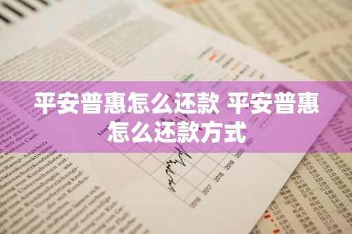 平安普惠怎么还款 平安普惠怎么还款方式