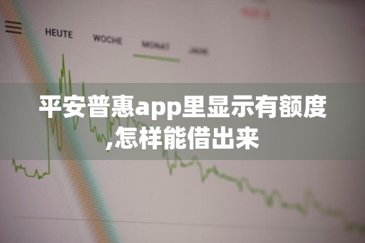 平安普惠app里显示有额度,怎样能借出来