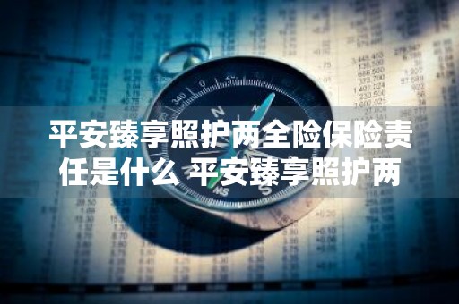 平安臻享照护两全险保险责任是什么 平安臻享照护两全保险怎么样