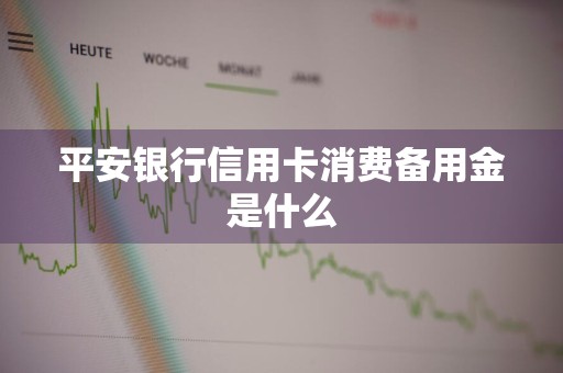 平安银行信用卡消费备用金是什么