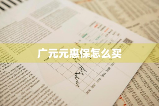 广元元惠保怎么买