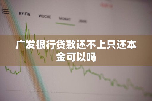 广发银行贷款还不上只还本金可以吗