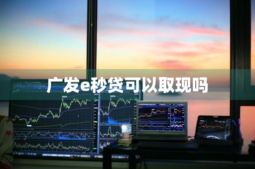 广发e秒贷可以取现吗