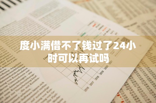 度小满借不了钱过了24小时可以再试吗