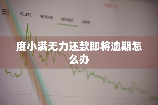 度小满无力还款即将逾期怎么办