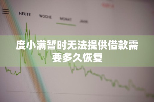 度小满暂时无法提供借款需要多久恢复