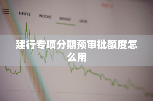建行专项分期预审批额度怎么用