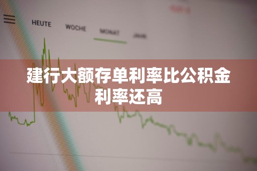 建行大额存单利率比公积金利率还高