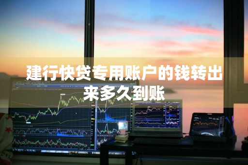 建行快贷专用账户的钱转出来多久到账