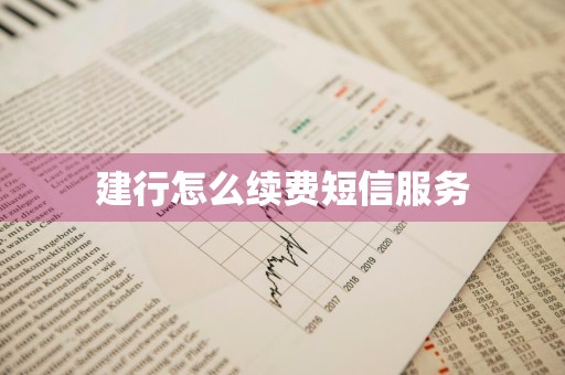 建行怎么续费短信服务