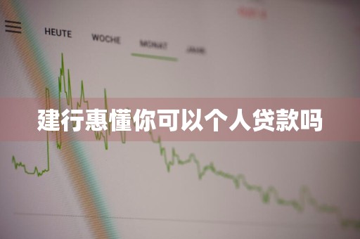 建行惠懂你可以个人贷款吗