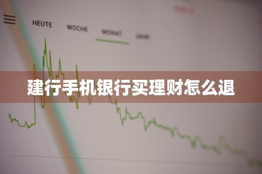 建行手机银行买理财怎么退