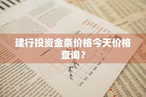 建行投资金条价格今天价格查询？