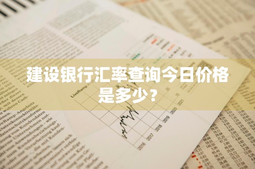 建设银行汇率查询今日价格是多少？