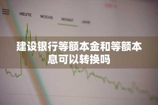 建设银行等额本金和等额本息可以转换吗