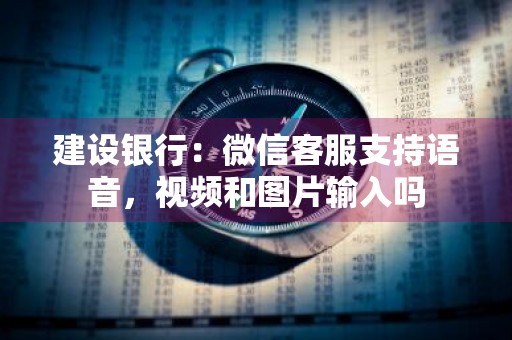 建设银行：微信客服支持语音，视频和图片输入吗