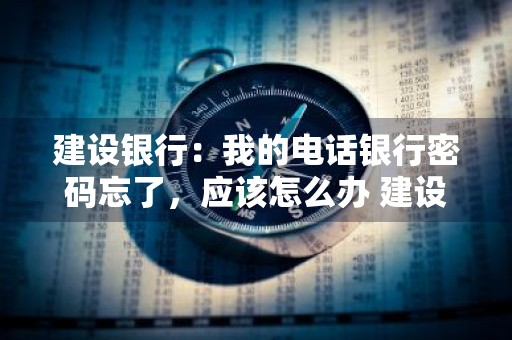 建设银行：我的电话银行密码忘了，应该怎么办 建设银行:我的电话银行密码忘了,应该怎么办