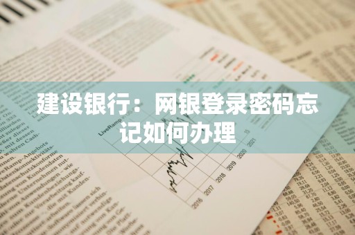 建设银行：网银登录密码忘记如何办理