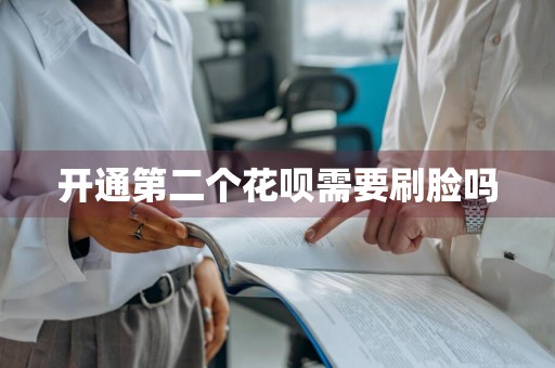 开通第二个花呗需要刷脸吗