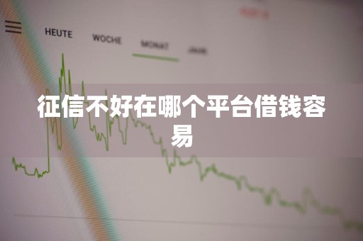 征信不好在哪个平台借钱容易