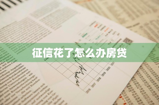 征信花了怎么办房贷