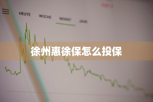 徐州惠徐保怎么投保