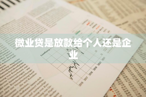 微业贷是放款给个人还是企业