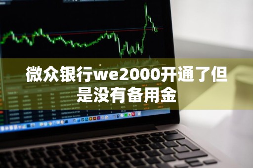 微众银行we2000开通了但是没有备用金