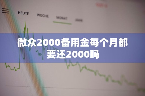 微众2000备用金每个月都要还2000吗
