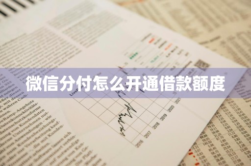 微信分付怎么开通借款额度