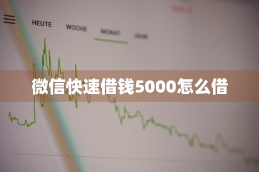 微信快速借钱5000怎么借
