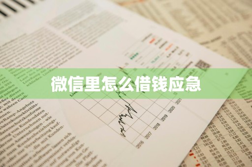微信里怎么借钱应急