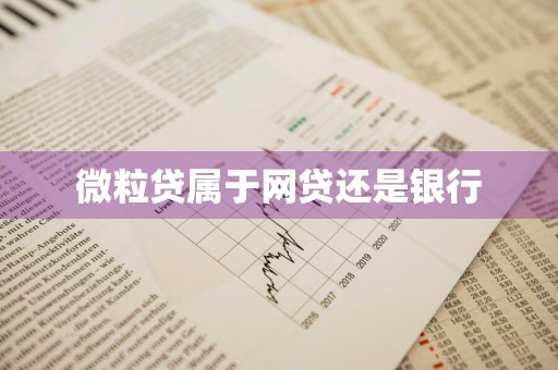 微粒贷属于网贷还是银行