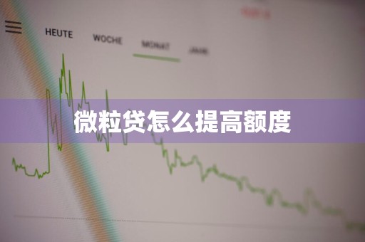 微粒贷怎么提高额度