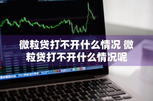 微粒贷打不开什么情况 微粒贷打不开什么情况呢