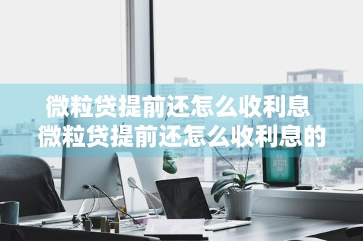 微粒贷提前还怎么收利息 微粒贷提前还怎么收利息的