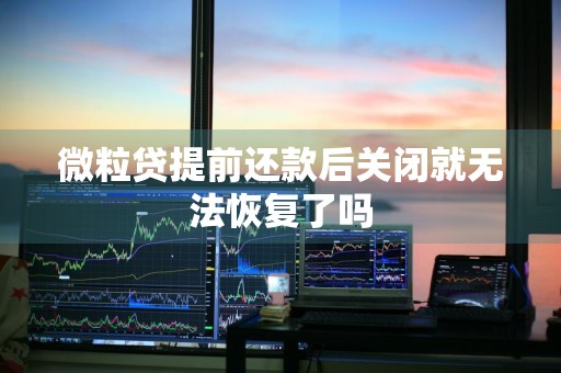 微粒贷提前还款后关闭就无法恢复了吗
