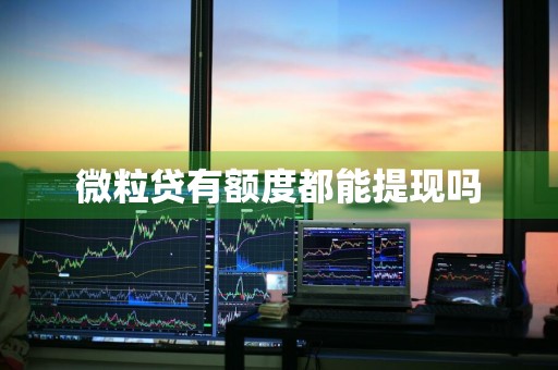 微粒贷有额度都能提现吗