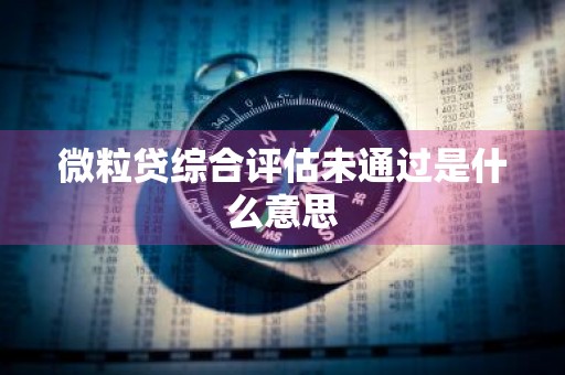 微粒贷综合评估未通过是什么意思