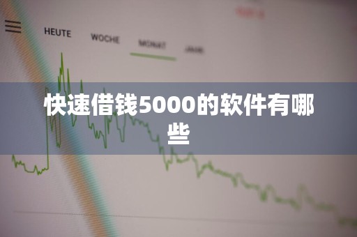 快速借钱5000的软件有哪些