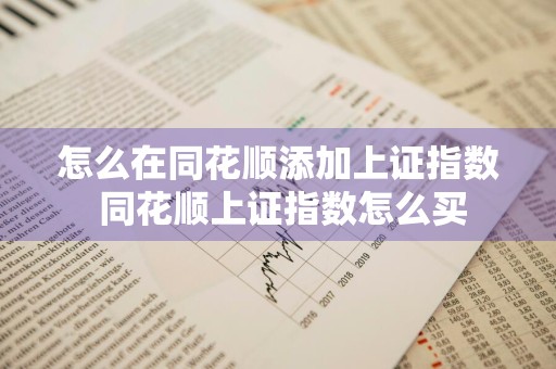 怎么在同花顺添加上证指数 同花顺上证指数怎么买