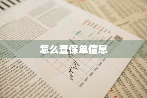 怎么查保单信息