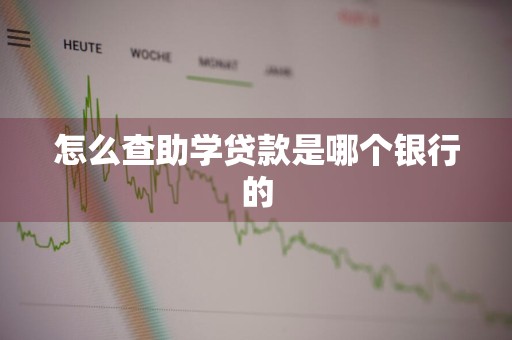 怎么查助学贷款是哪个银行的