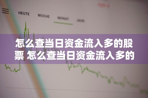 怎么查当日资金流入多的股票 怎么查当日资金流入多的股票呢