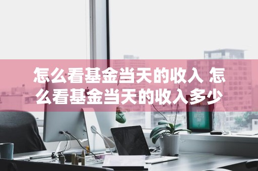 怎么看基金当天的收入 怎么看基金当天的收入多少