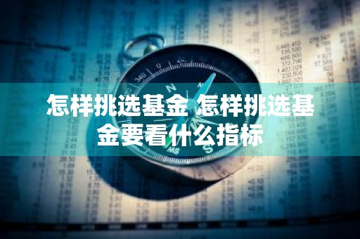 怎样挑选基金 怎样挑选基金要看什么指标